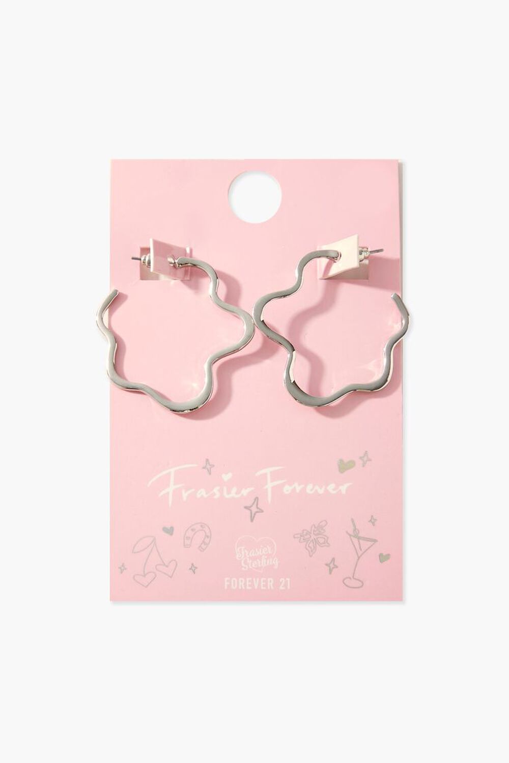 Frasier Sterling Floral Hoop Earrings