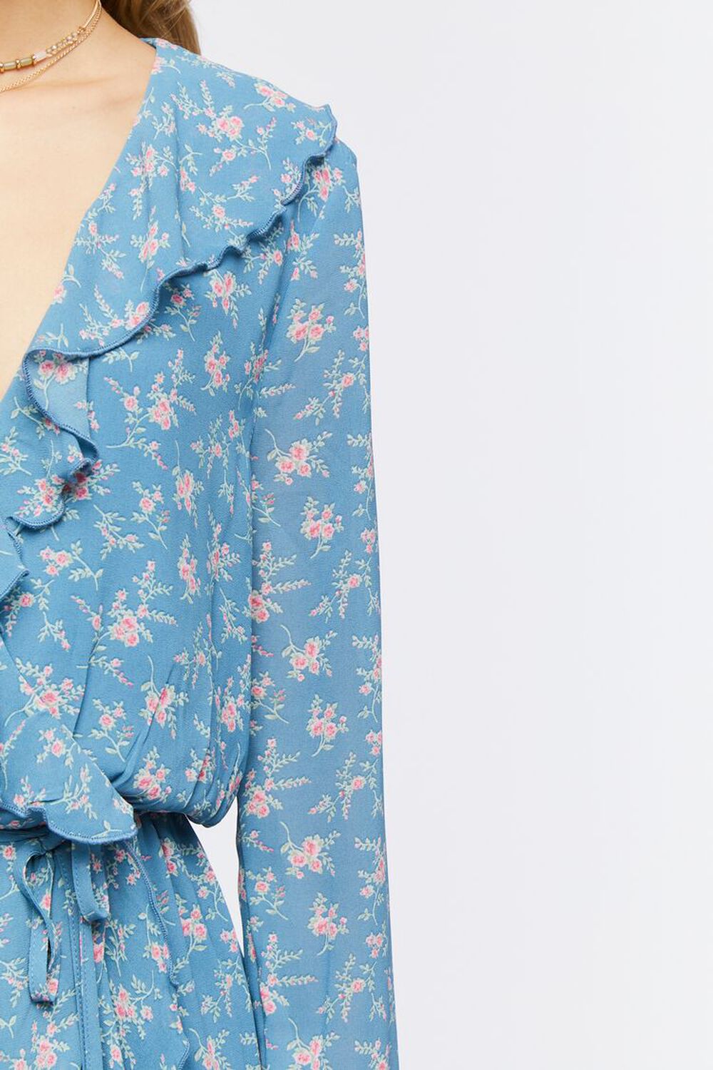 Chiffon Floral Print Mini Dress