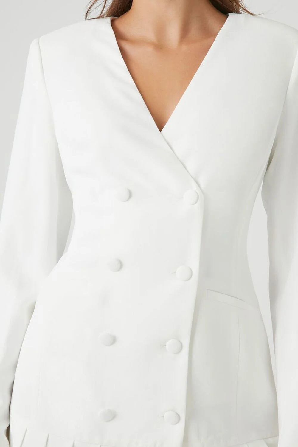 Double-Breasted Blazer Mini IVORY