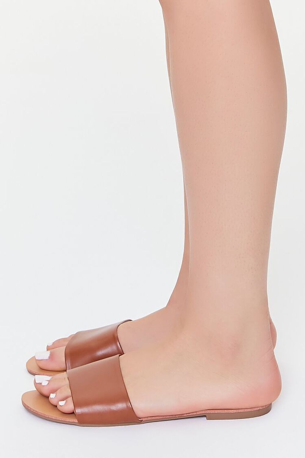 Faux Leather Slip-On Brown