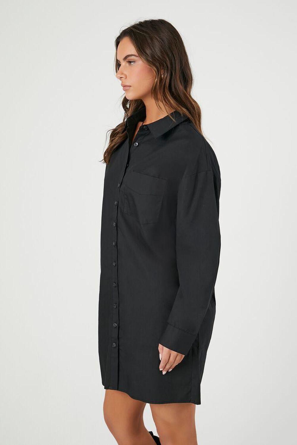 Poplin Shift Shirt Black
