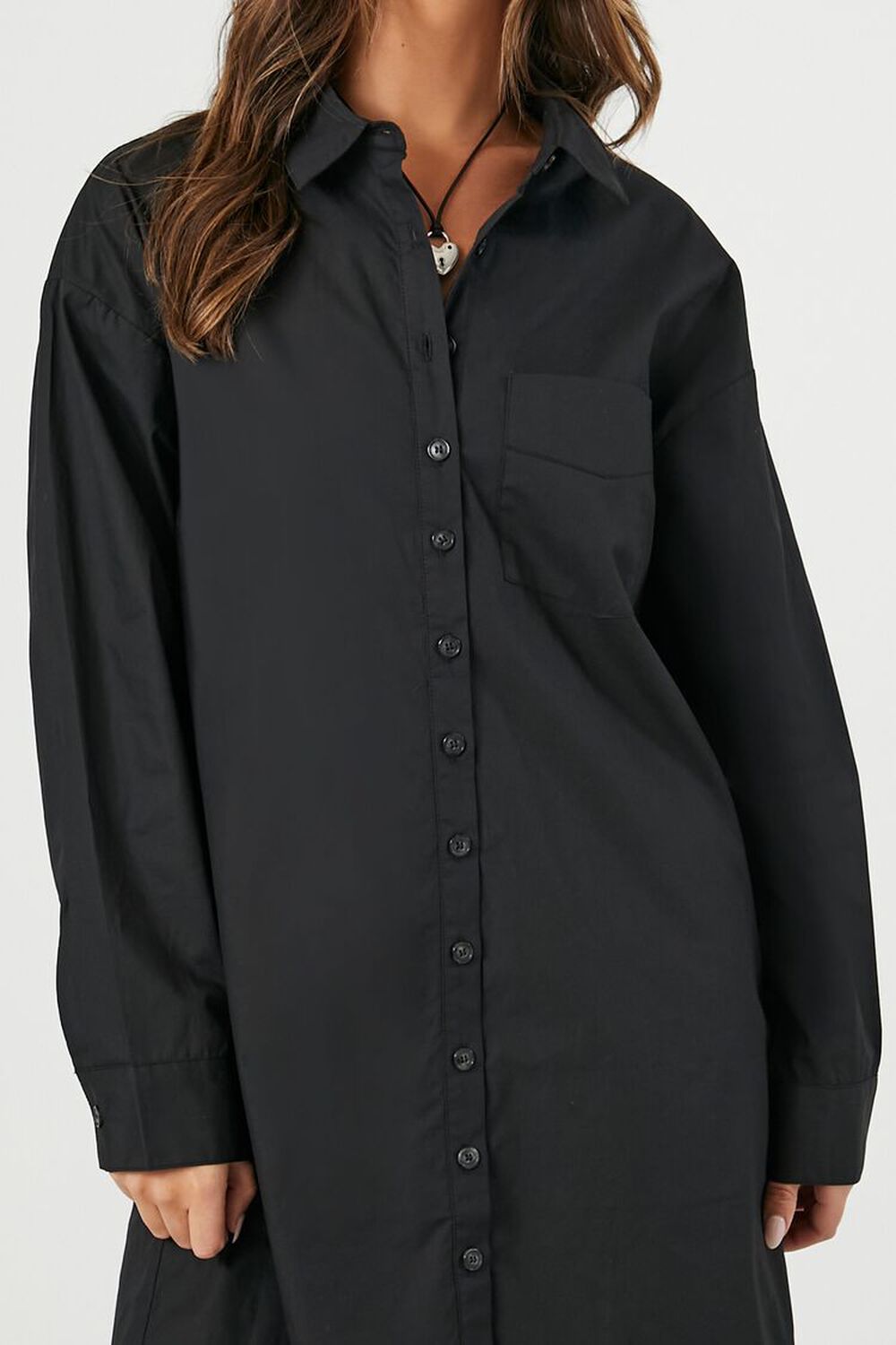 Poplin Shift Shirt Black