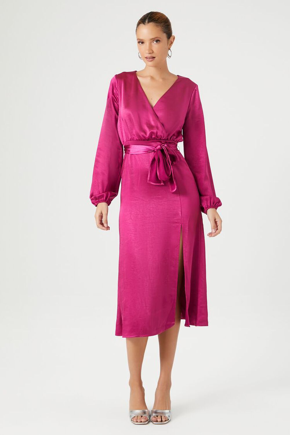 Satin Maxi Wrap Berry