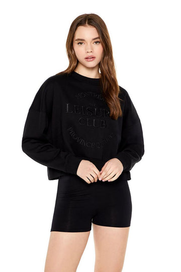 Montreal Leisure Club Embroidered Pullover Black