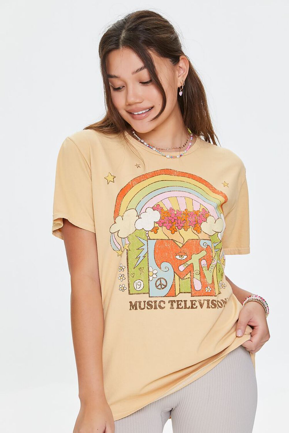 Tie-Dye MTV Graphic Coral