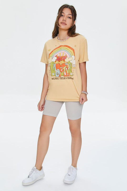 Tie-Dye MTV Graphic Coral
