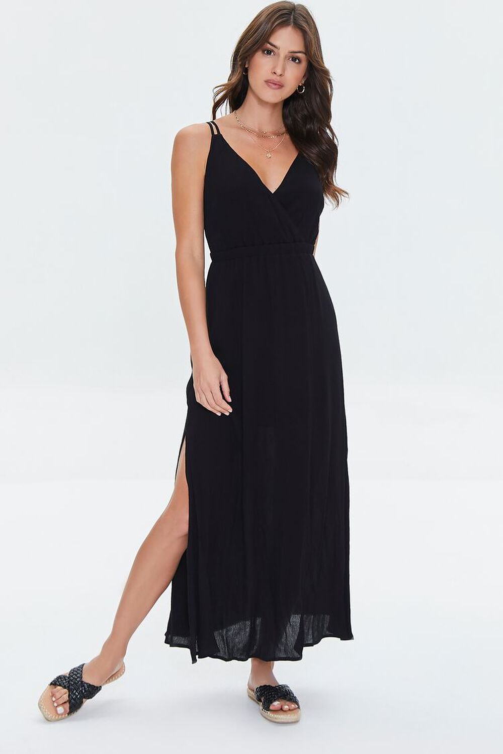 Surplice Cami Maxi Black