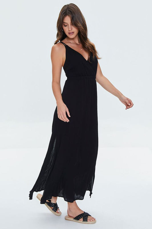 Surplice Cami Maxi Black