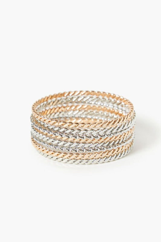 Twisted Bangle Bracelet Set
