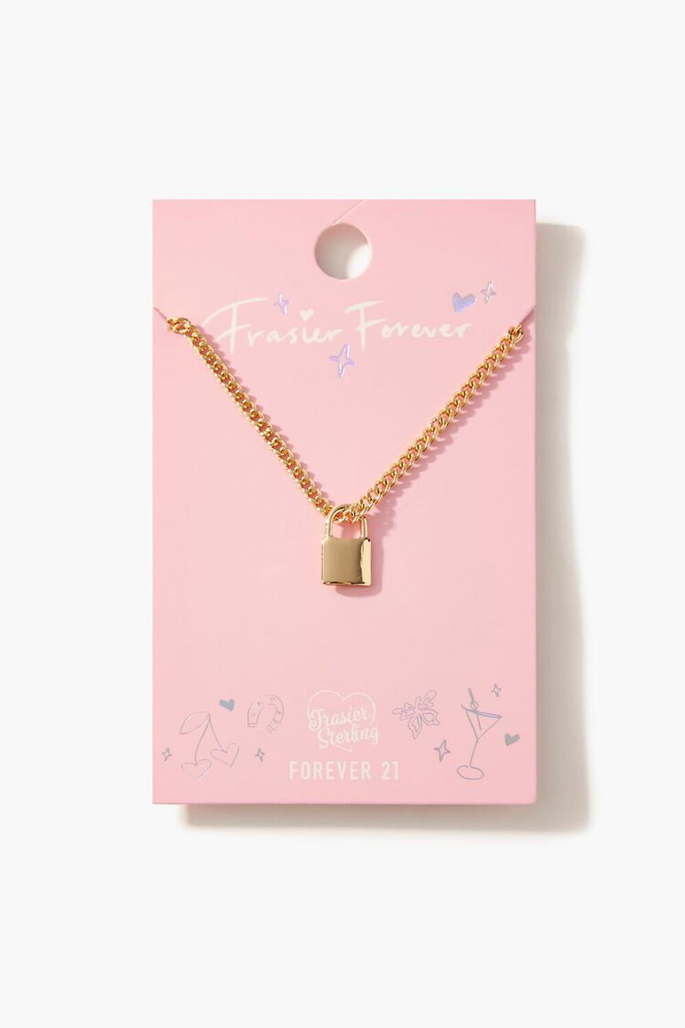 Frasier Sterling Lock Pendant Necklace