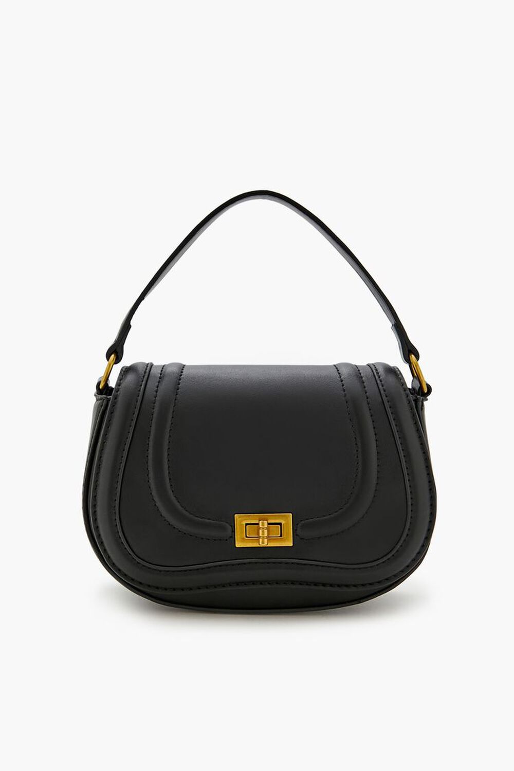 Quilted Grosgrain-Strap Black