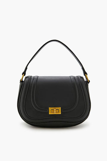 Quilted Grosgrain-Strap Black