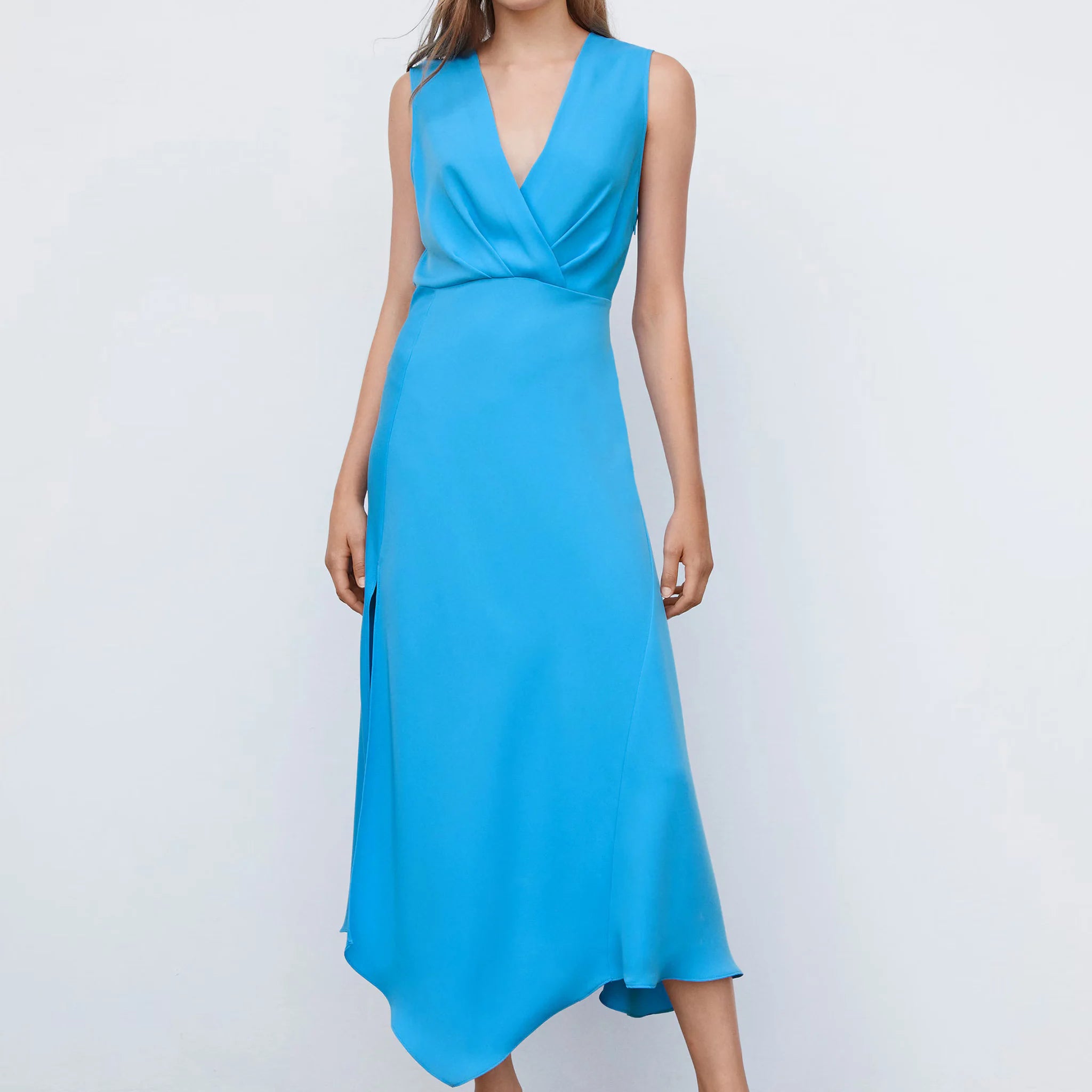 Asymmetrical Dress with Side Slit