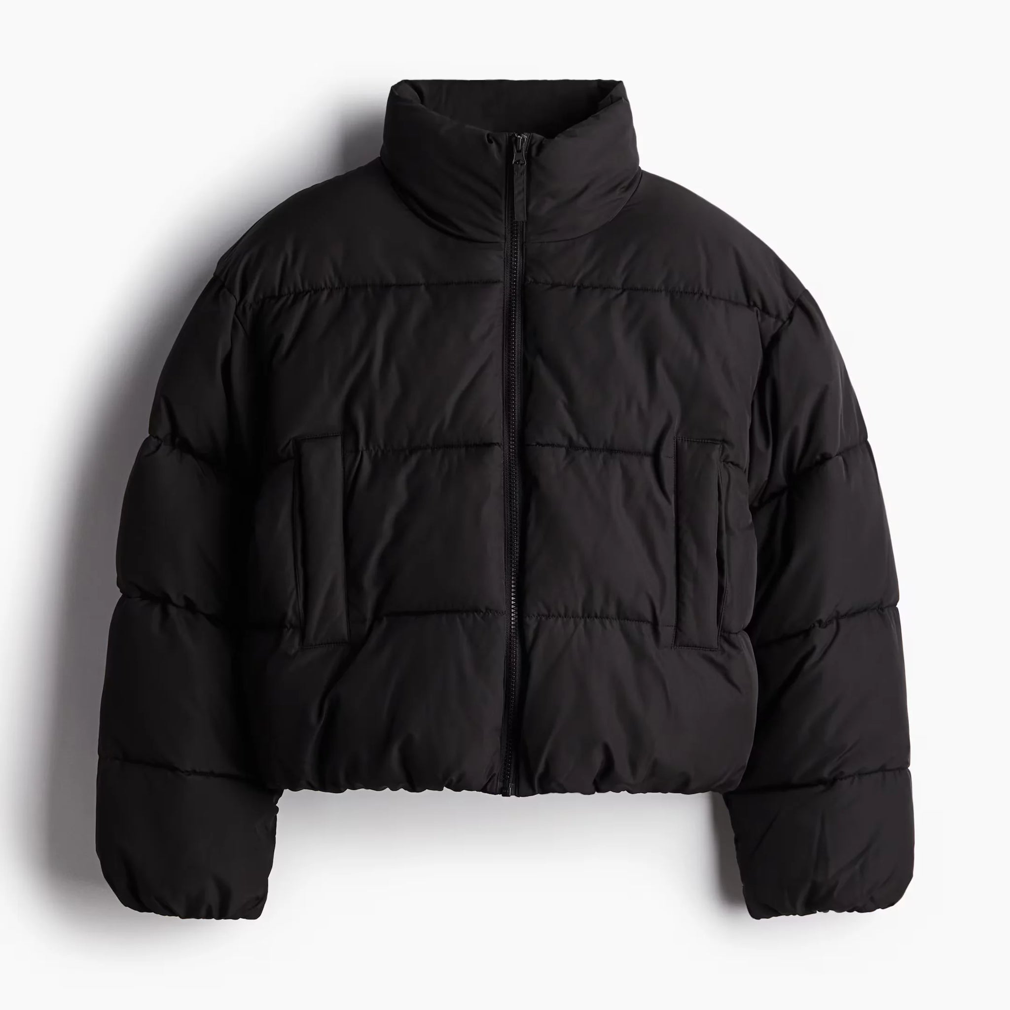 Short Puffer Jacket Black