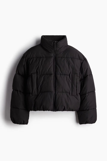 Short Puffer Jacket Black