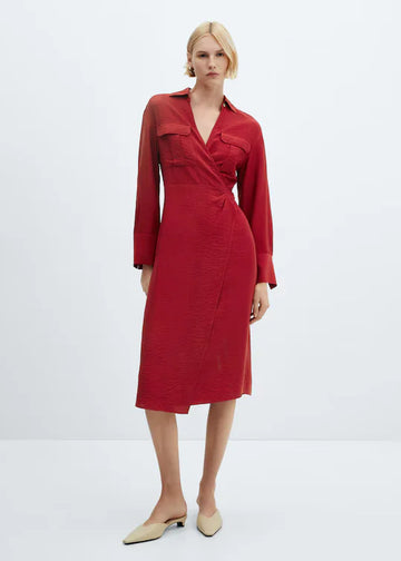 Wrapped Midi Dress