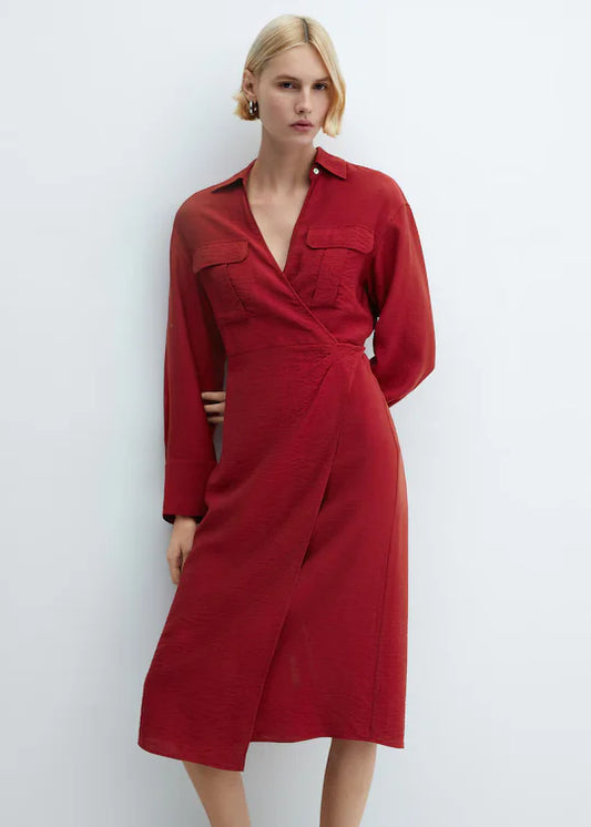 Wrapped Midi Dress