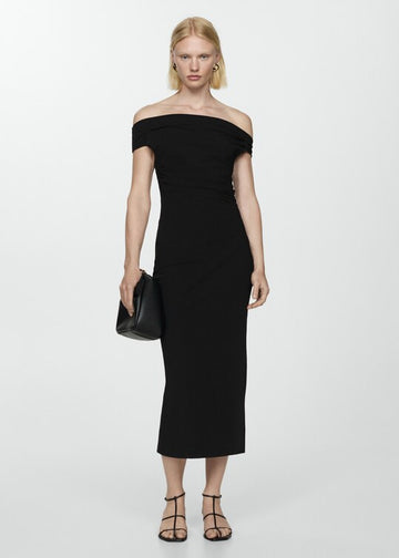 Off-the-shoulder Draped Dress