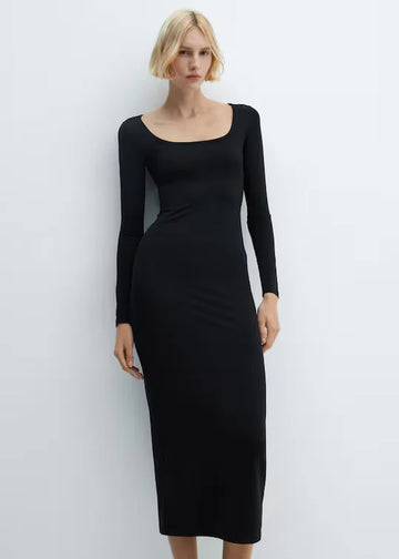 Low-cut Midi-dress