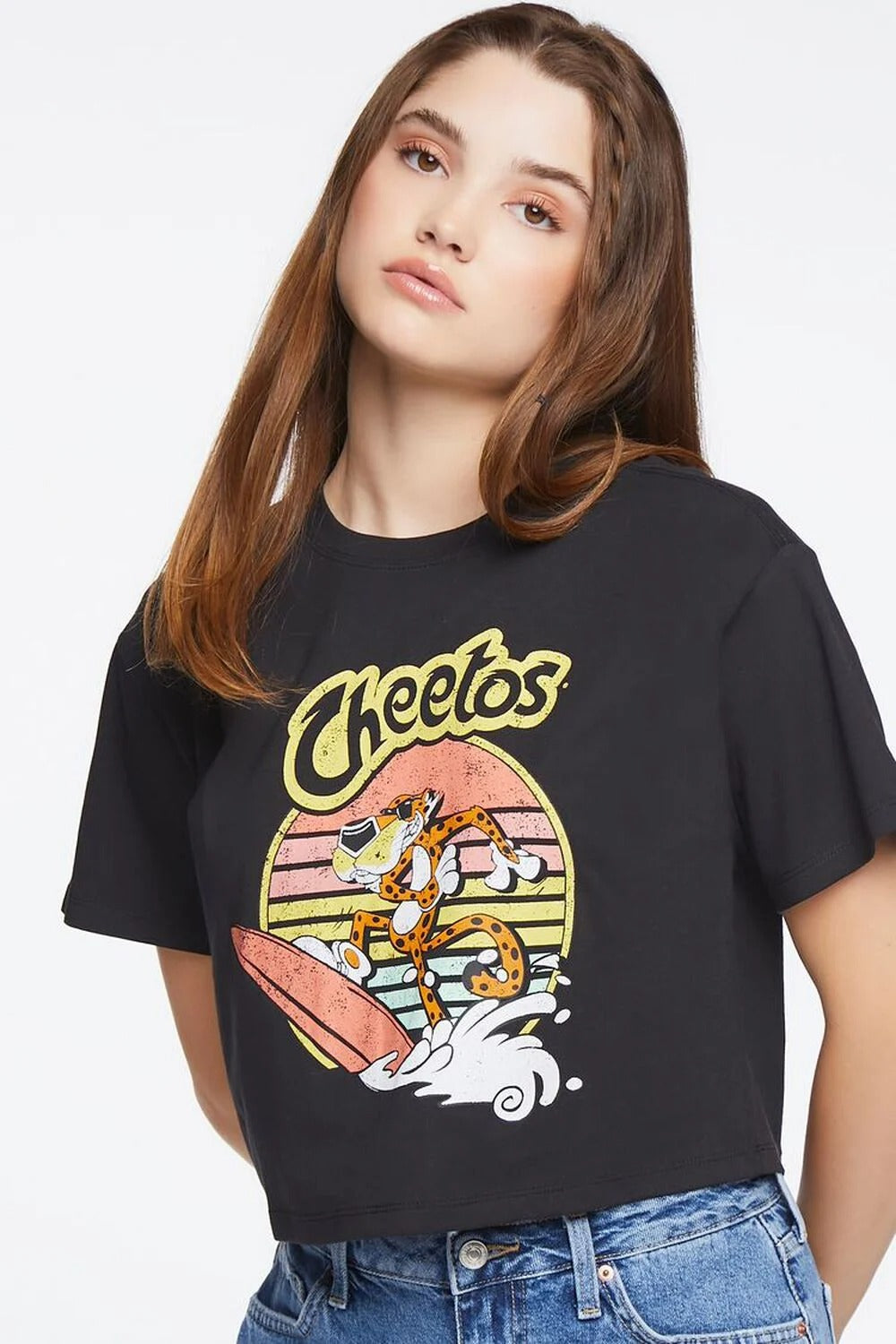 Cheetos Graphic Cropped Black