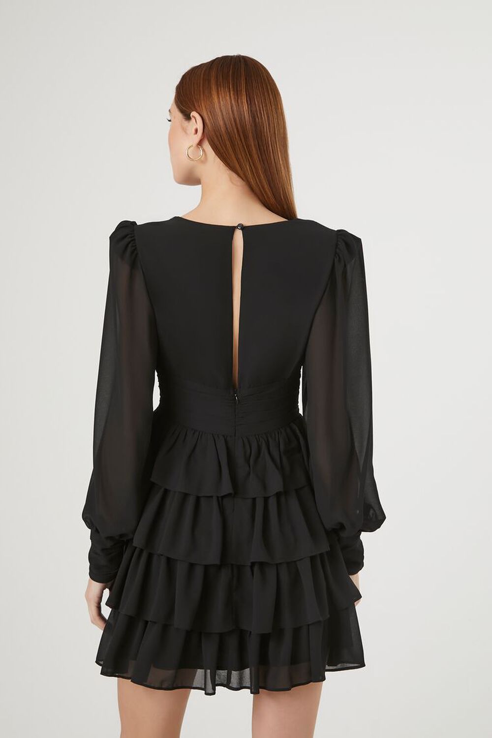 Chiffon Ruffle Mini Dress