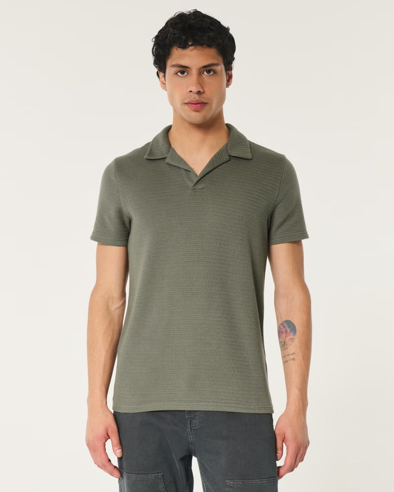 TEXTURAL KNIT POLO