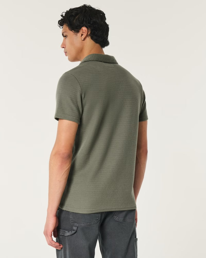 TEXTURAL KNIT POLO