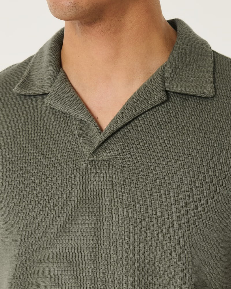 TEXTURAL KNIT POLO