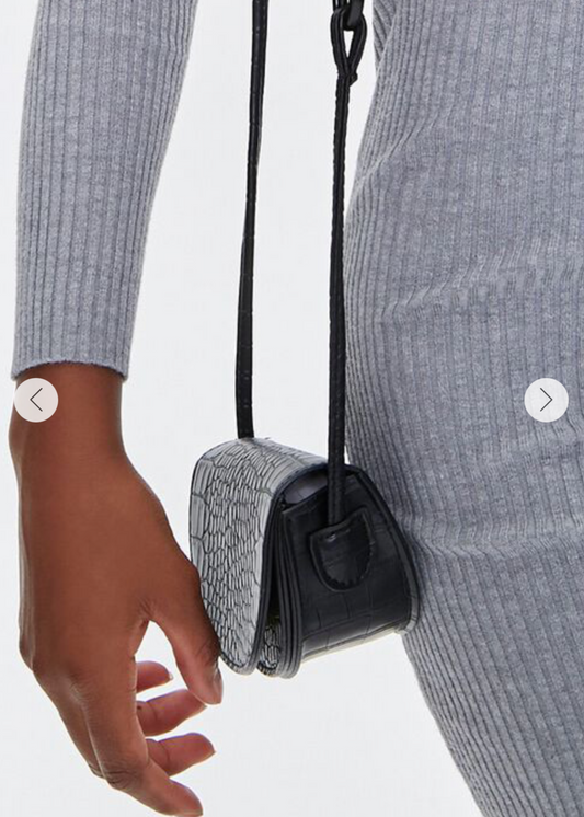 Leather Crossbody Black Bag