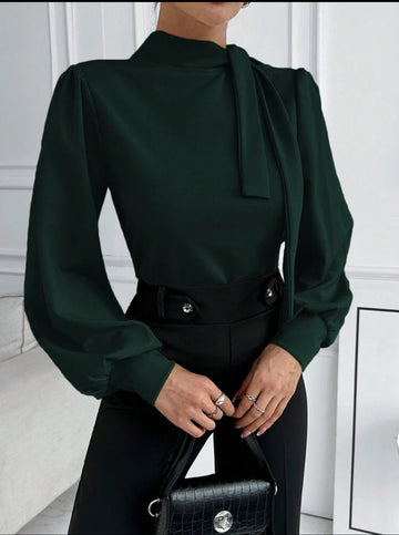 SHEIN Champagne Neck Dark Green