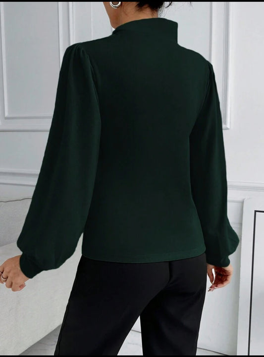 SHEIN Champagne Neck Dark Green