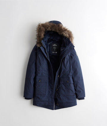 Teddy-Lined Parka Navy