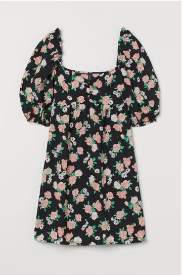 Floral Print Mini Dress Pink