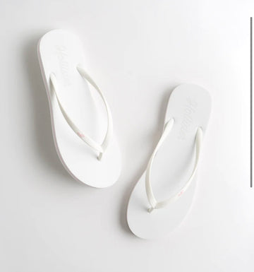 STRIPE FLIP FLOP White