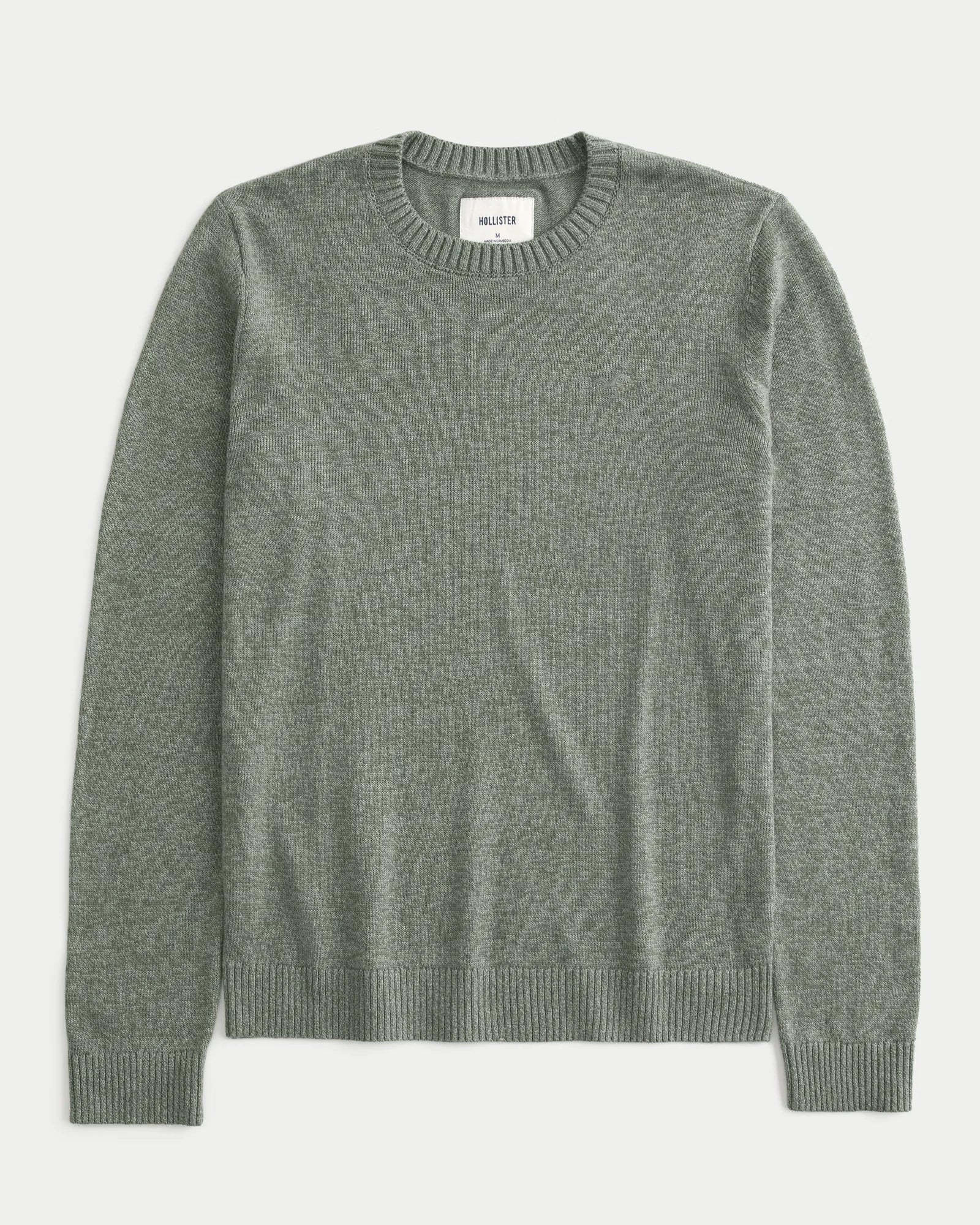 Jersey Crew Sweater Heather Olive