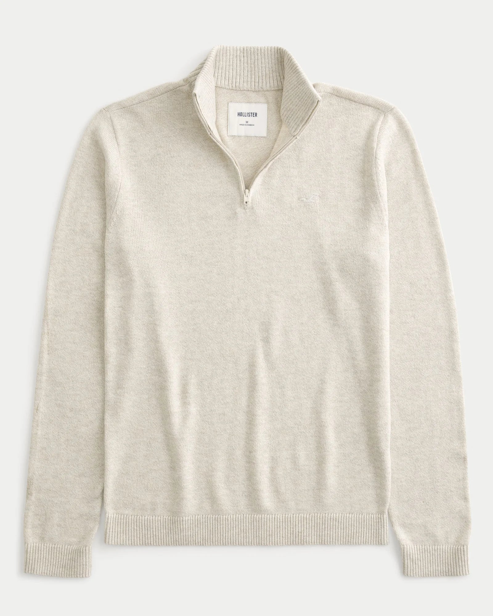 Quarter-Zip Icon Sweater Heather Cream