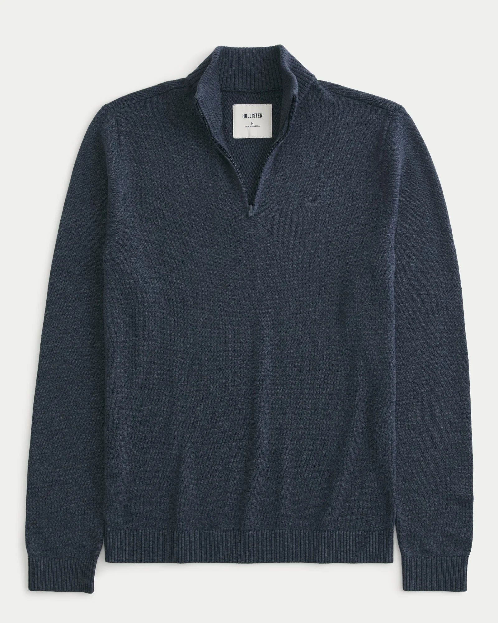 Quarter-Zip Icon Sweater Heather Navy