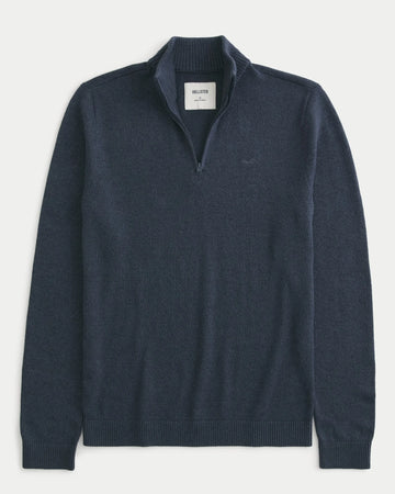 Quarter-Zip Icon Sweater Heather Navy