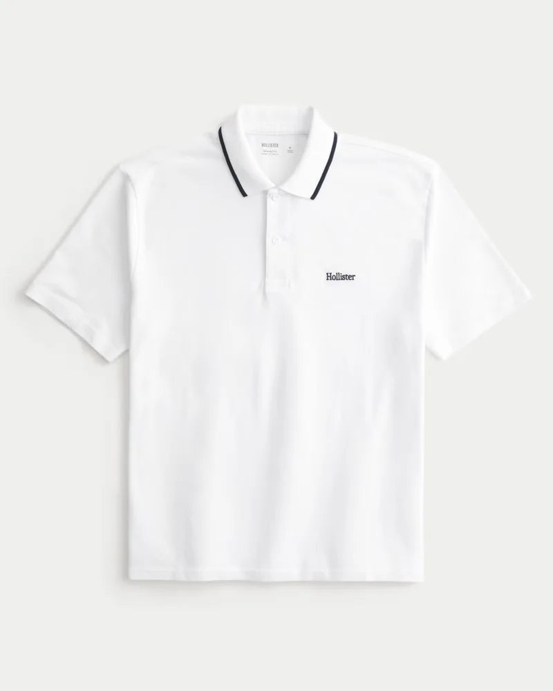 Hollister Relaxed Logo Polo White