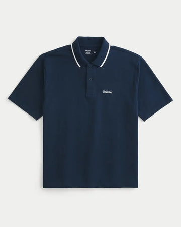 Hollister Relaxed Logo Polo Navy
