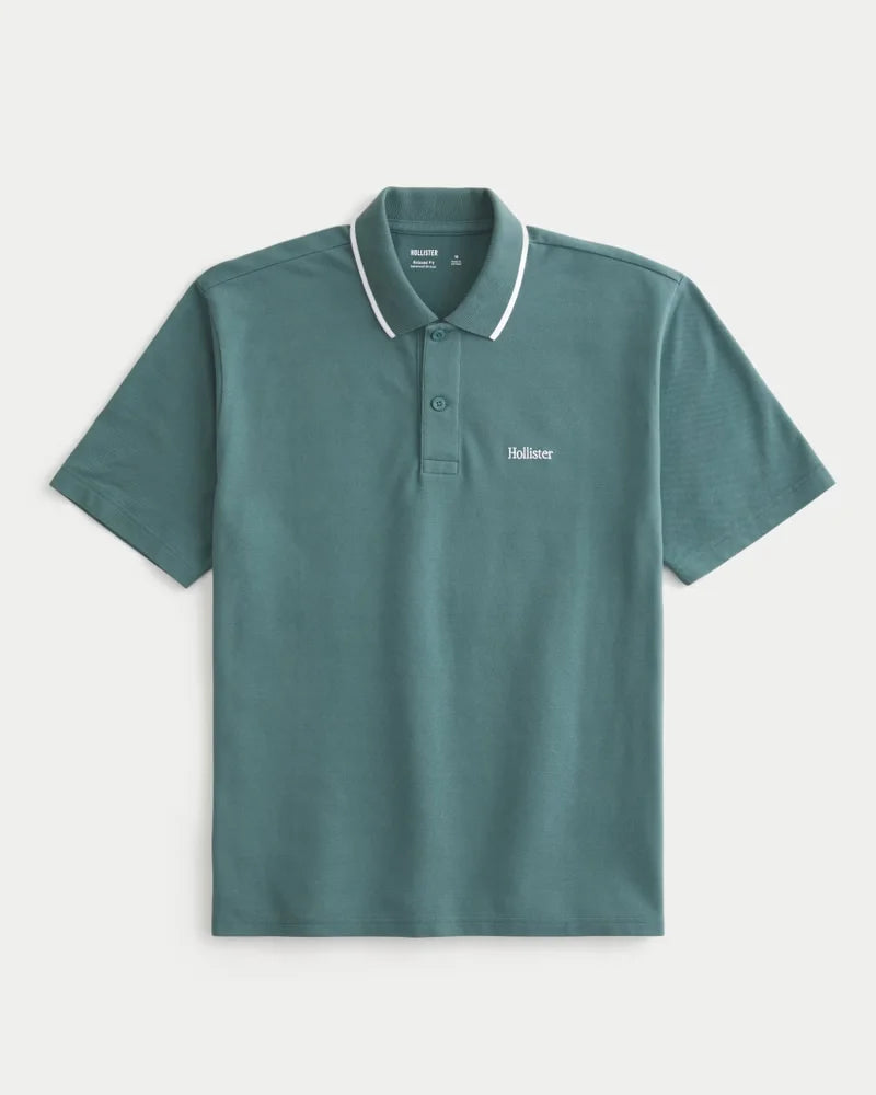 Hollister Relaxed Logo Polo Dark Teal