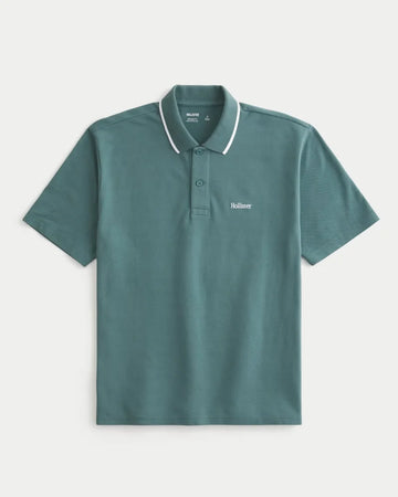 Hollister Relaxed Logo Polo Dark Teal