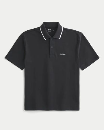 Hollister Relaxed Logo Polo Faded Black
