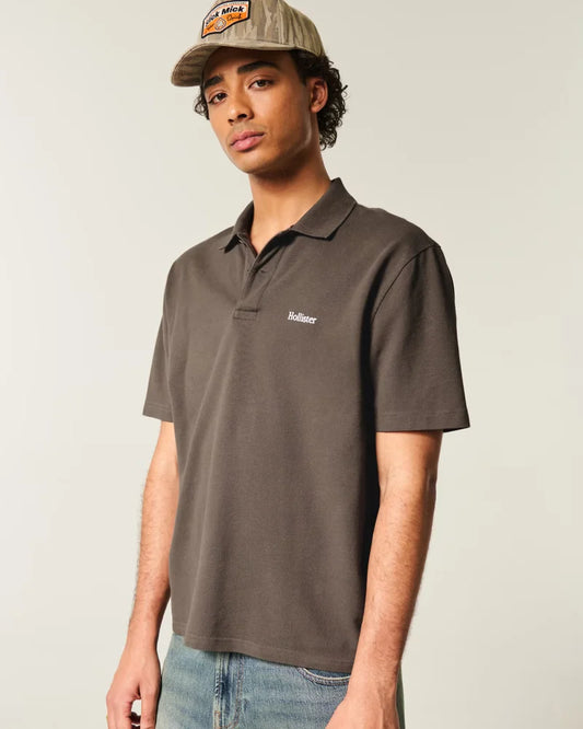 Hollister Relaxed Logo Polo Brown