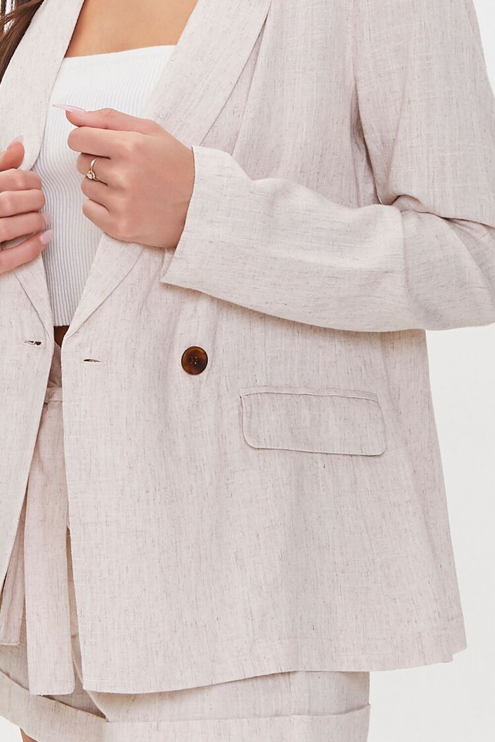 Notched Linen-Blend Blazer