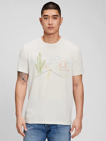 Graphic T Carls Stone Gray