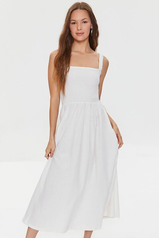 Kylie Striped Midi White
