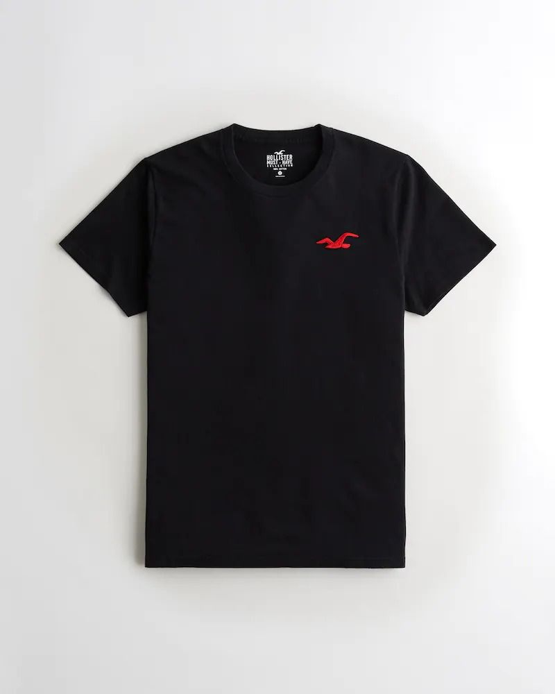 CREW T-SHIRT Embroidery Black