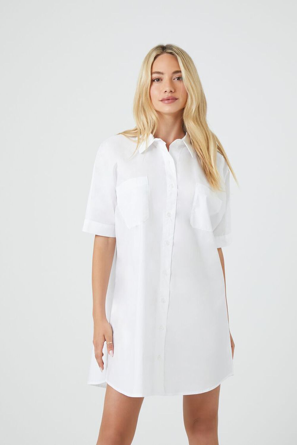 Poplin Mini Shirt Dress