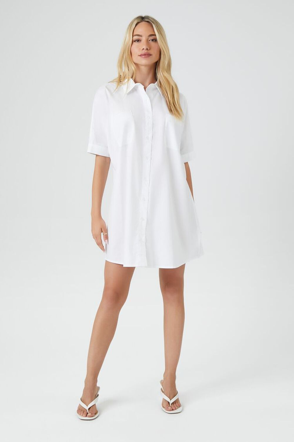 Poplin Mini Shirt Dress